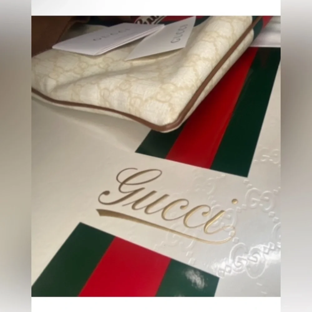 GUCCI ❤️❤️ SHERRY/WEB LINE CROSSBODY RARE - Picture 6 of 15